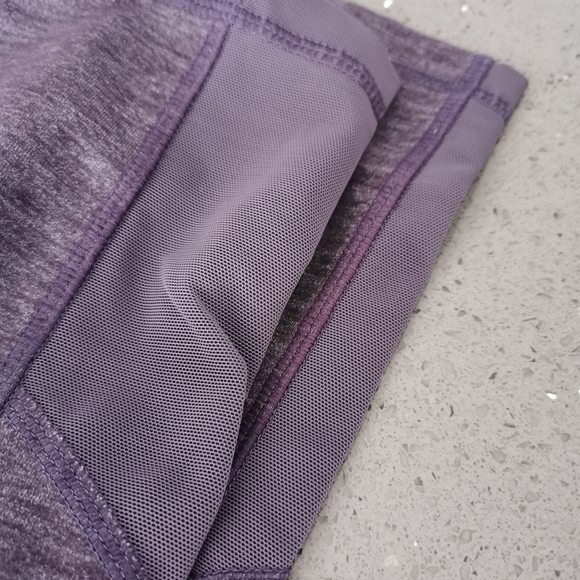 (3/$12) - New Balance Women Leggings. Size Medium. Black and Purple. 3/4 length. - Picture 2 of 4